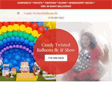 Tablet Screenshot of candytwistedballoons.com